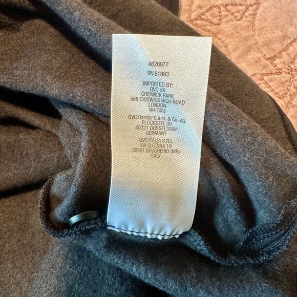 Susan Graver Weekend Regular Brushed Back Knit Tunic with Button Detail-Black-XS - Picture 13 of 14